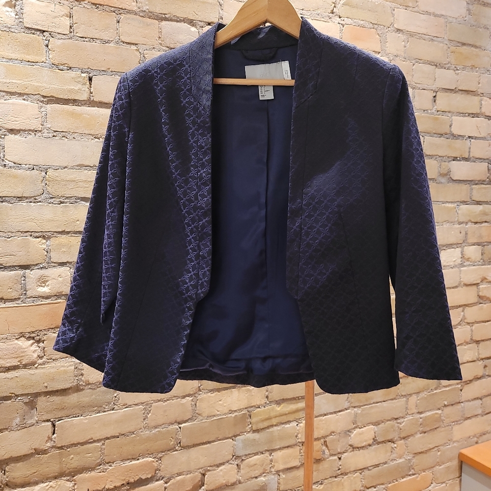 H&M blazer, size 6, dark purple/blue
